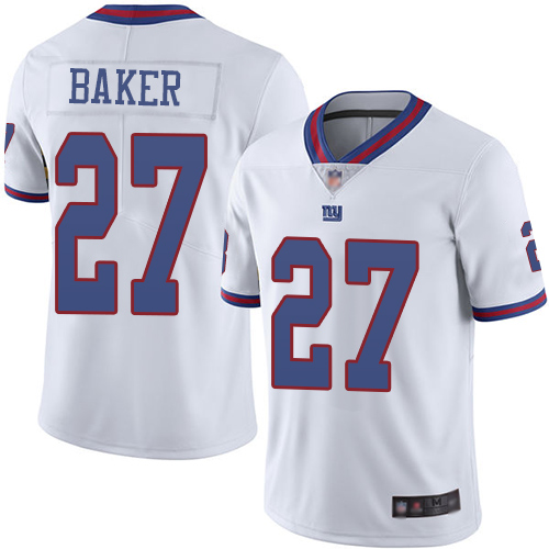 Men New York Giants #27 Deandre Baker Limited White Rush Vapor Untouchable Football NFL Jersey